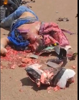 body completely destroyed in accident