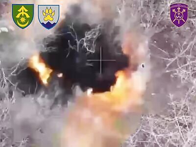 Destruction of Russian infantry.