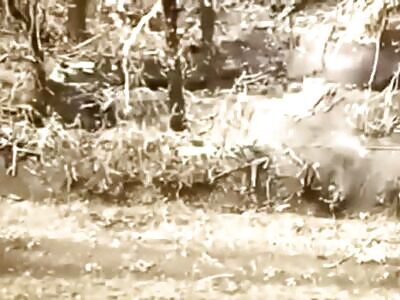 Russian stormtrooper stabbed the enemy