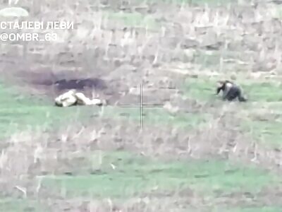 Russian kamikazes ran across the open field.