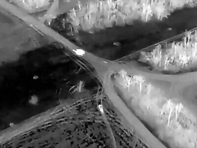 A vehicle carrying Russian infantry was blown into the air