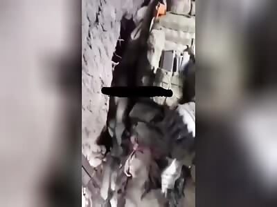 Ukrainian soldier confronts Russian with half his face missing