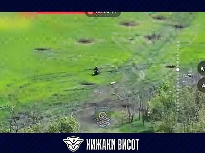Another Russian ATV has been blown up by a mine.