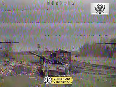 Destruction of Russian armored vehicles in Kursk.