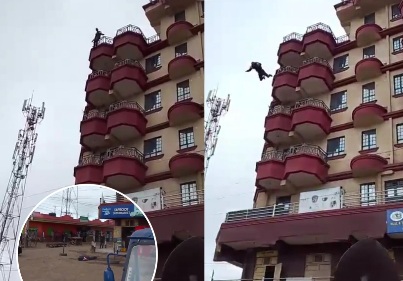 Dude Throws himself from the 6th Floor