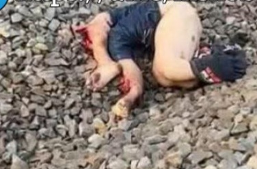 Young Indonesian crashed dead by train 