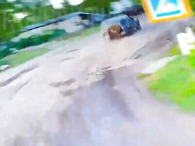 save himself in a panic falling out of the SUV at full speed