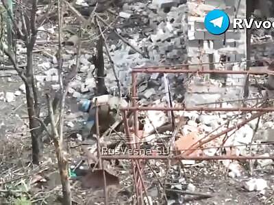 Lucky guy got hit and knocked out but the drone didn't explode