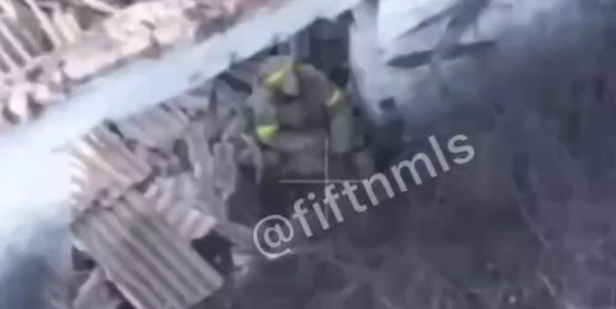 Ukrainian sees drone, blows himself up with grenade. 