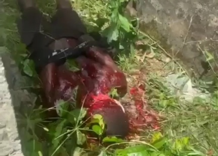 Rival butchered by the BLACK AXE GANG 