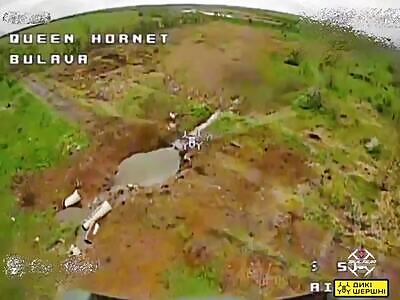 First use of a flying grenade launcher!