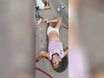 shocking accident in road brazil