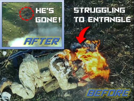 BOOM: Russian on Fire Has Explosives in Rucksack...