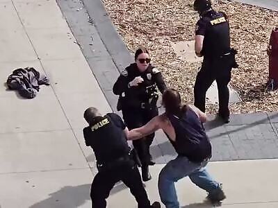 1 Dude Beats Three DEI Woke Cops with Ease.