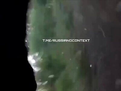 Mine flips Russian vehicle