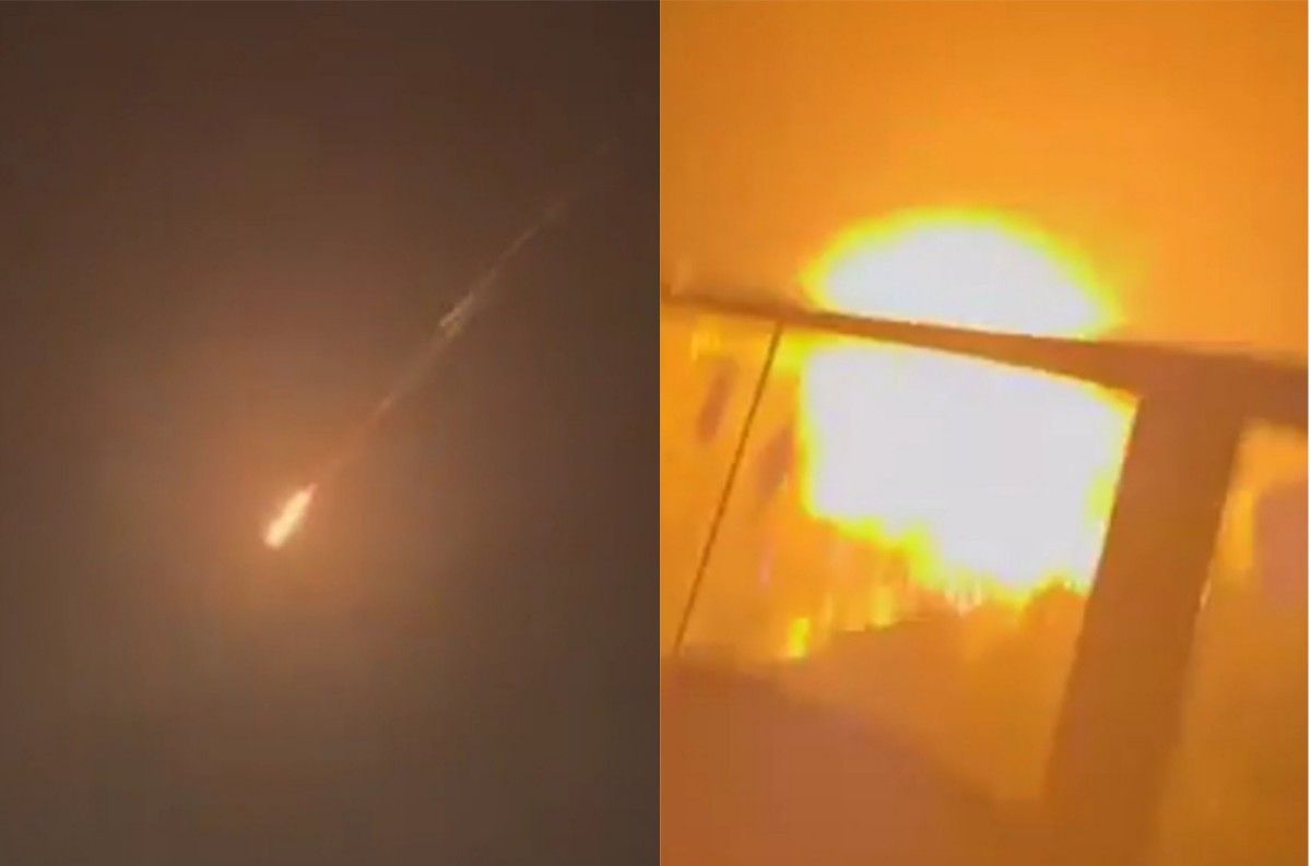 Israeli Iron Dome air defense system destroyed