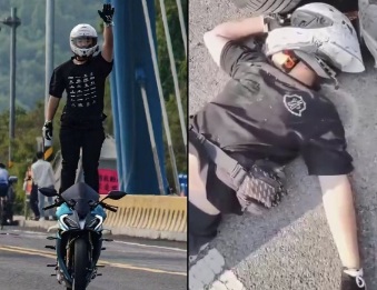 Chinese young biker lost his life after a deadly crash 