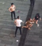 Chinese Woman Brawls On The Street, Boob Pops Out