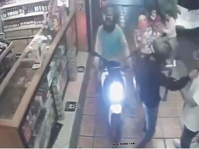 Looks like the thief picked the wrong place for a takeaway