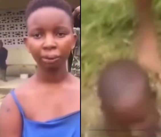 Ritualist Girl Caught with Human Head Freshly Chopped off 