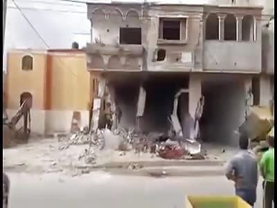 Front End Loader Demolition Fail