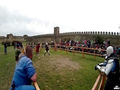 A piece of sword missing to behead a man