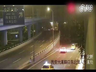 stupid ass hole hit by truck