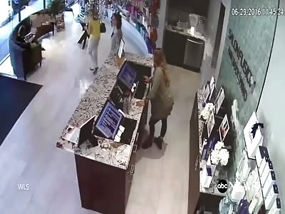 Somehow No One Got Hurt After This Car Crashes Through A Chicago Salon