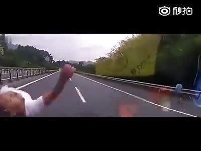 children crossing road hit by car