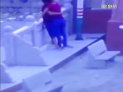 PUBLIC SEX: Half-naked couple have SEX in middle of pavement in broad daylight