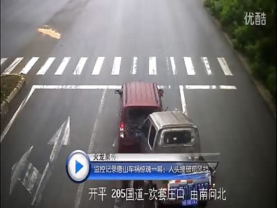 Passenger survives horrific car crash after head gets trapped in windscreen  