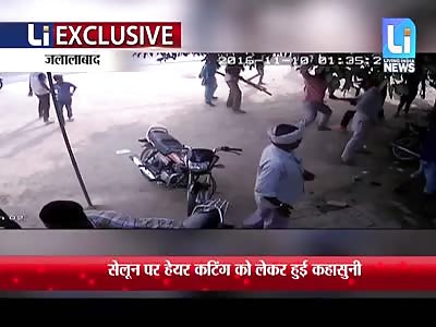 CCTV FOOTAGE: CROWD IN JALALABAD ALMOST KILLS A SALON OWNER OVER A HAIRCUT