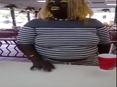 Black woman yellow makeup