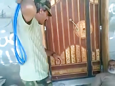 torturing of old man from libya