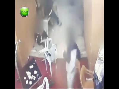 Shooting in Tel Aviv cafe 