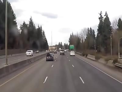 Motorcyclist Plows Into A Car, Motorcyclist Ends Up Sitting On The Cars Trunk