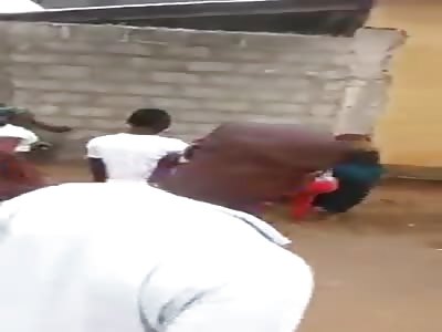 South African woman fighting 