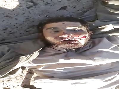 shocking video many corps of blowing isis soldier