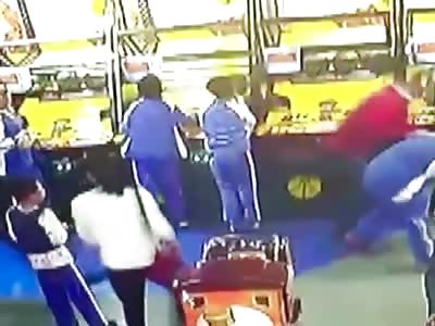 Revenge Dad Attacks Chubby Schoolboy In Arcade