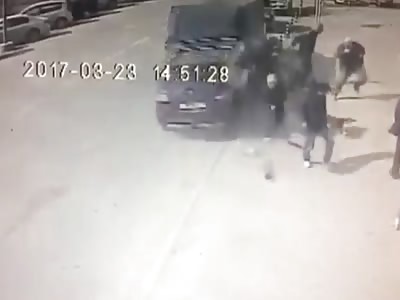 Speeding Car Ploughs Into People At Bus Stop