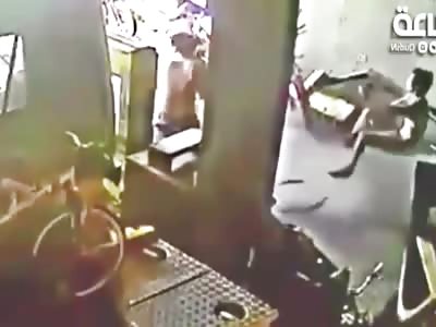 Whoops...shocking tire explosion