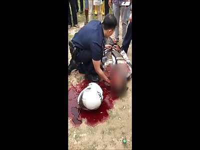 Traffic Police critically injured in accident along Serangoon Road