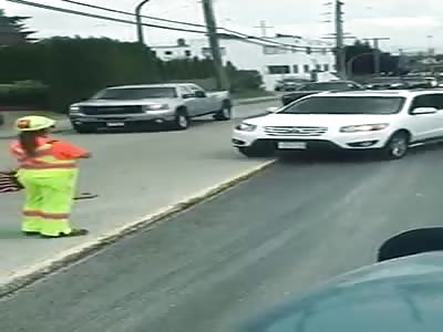 Vancouver Driver Runs Over A Construction Flagger