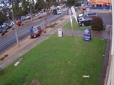 Man Hit by Out of Control Car