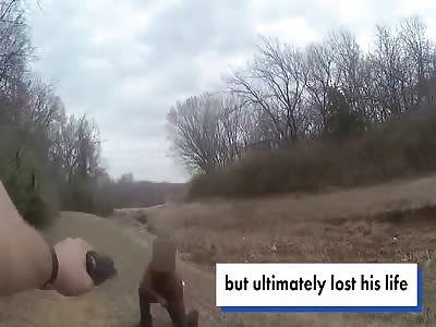 Knife-wielding maniac shrugs off two Tasers before being shot to death