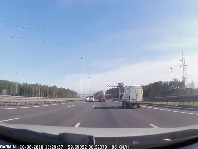 Runaway Tire Nearly Misses Car