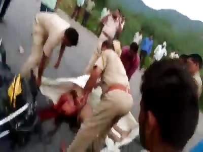 indian woman loses her head in brutal motorcycle accident