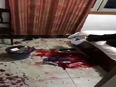 Mother Crying Over Dead Son