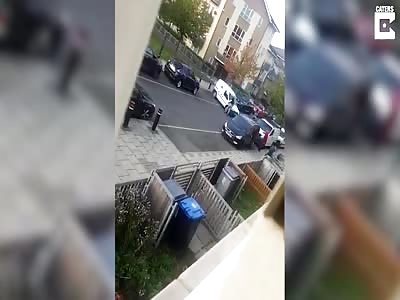 Shocking Moment Woman Clings To Van Bonnet