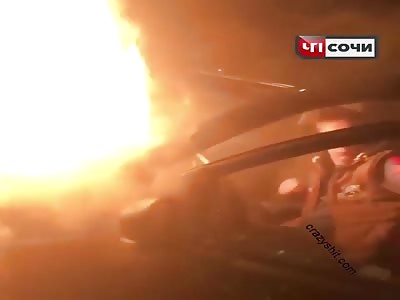 Drunk Russian fallen asleep at the wrong moment